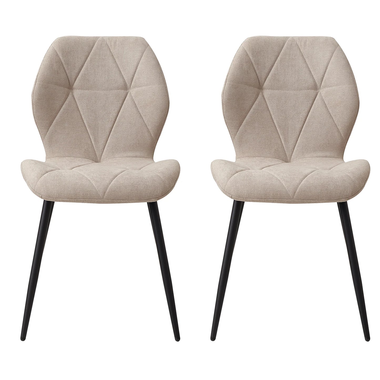 Set of 2/4/6 Modern Dining Chairs Padded Seat Iron Legs Minimalist