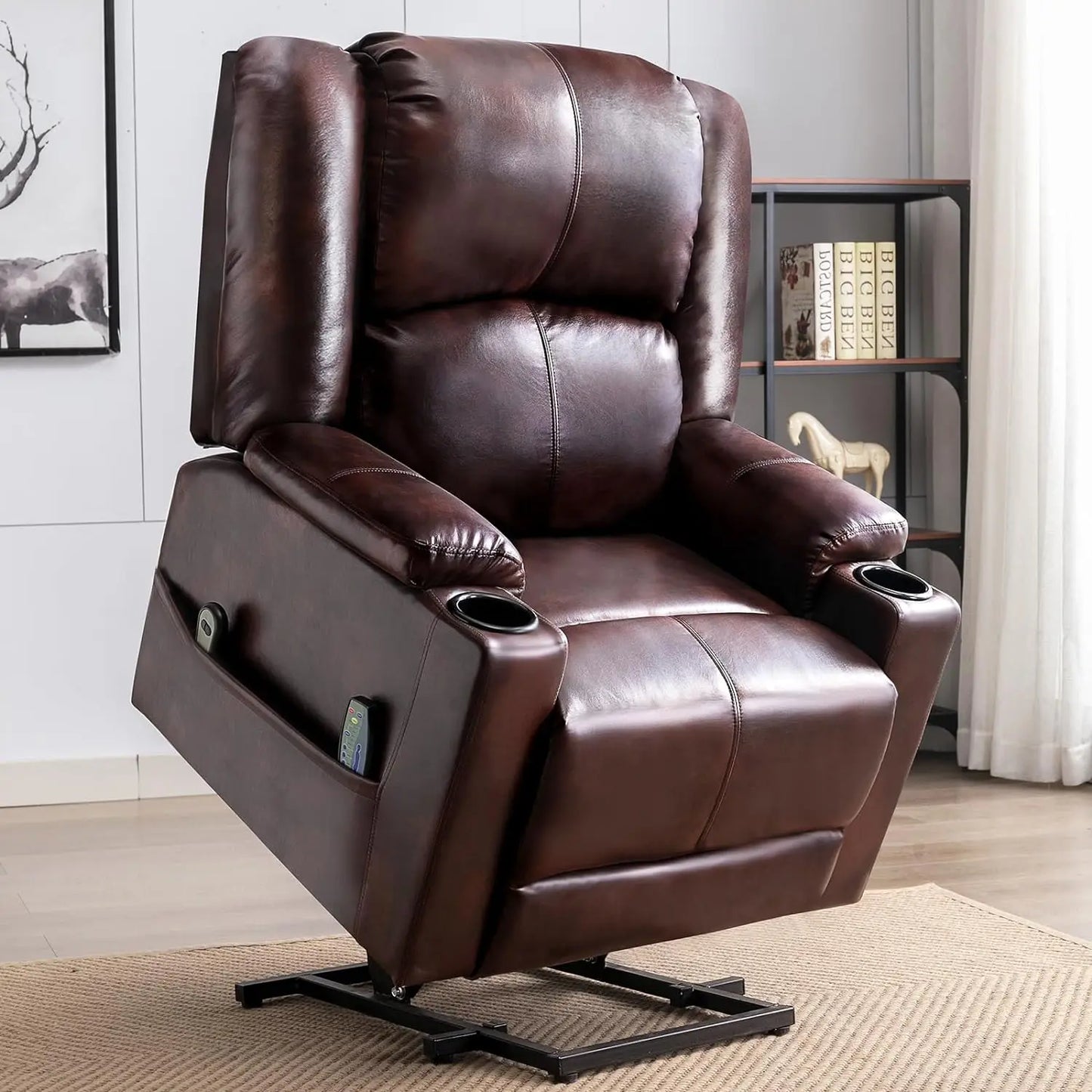 COMHOMA Electric Stand-Up armchair Relax armchair TV armchair Massage armchair with reclining function armchair for the elderly