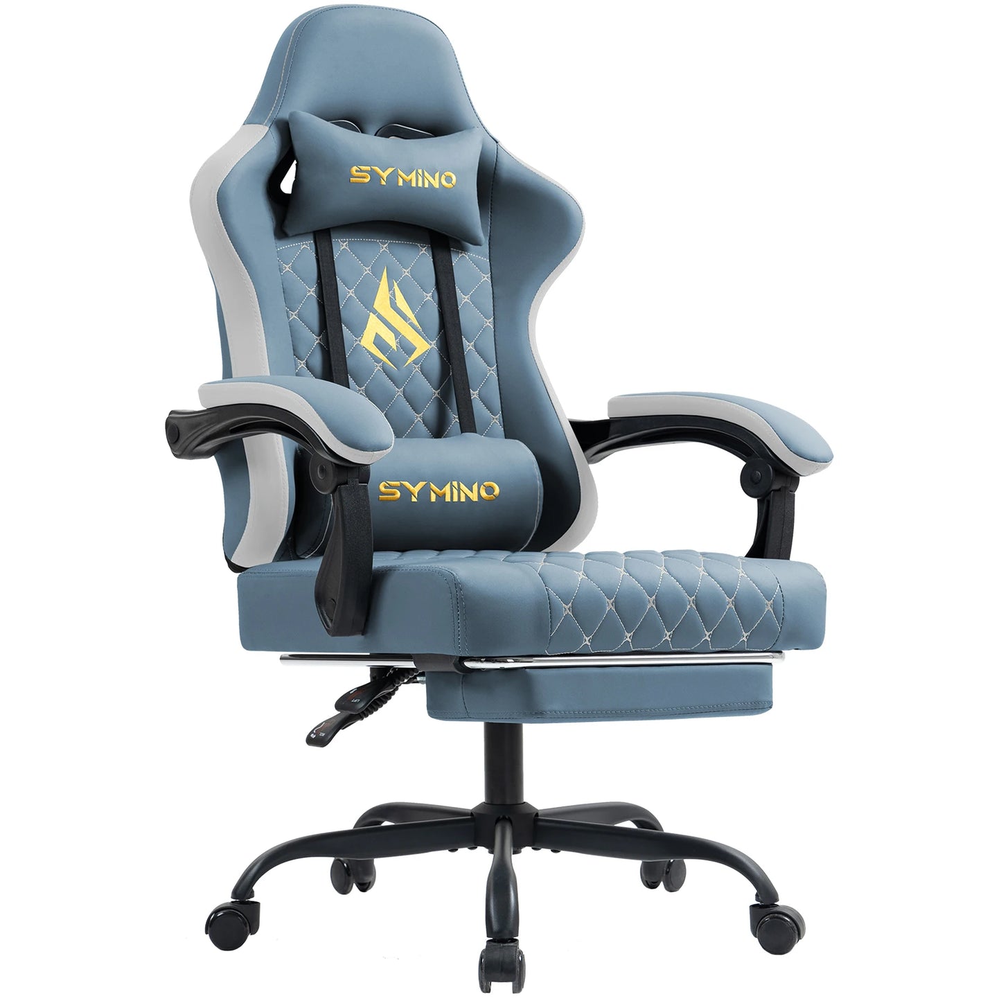 Symino Gaming Chair in Racing Style, Office Chair with Footrest 200 kg