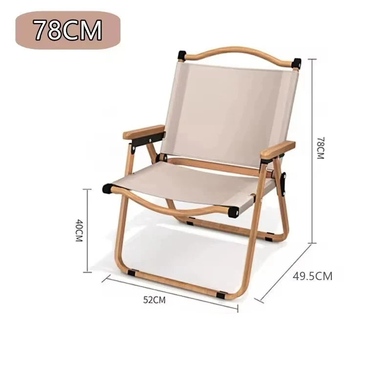 4/2/1PCS-khaki Camping Chair Portable Outdoor Chair Aluminum