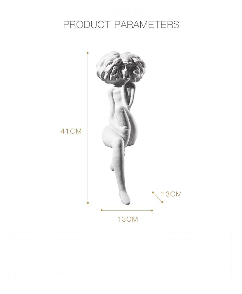 Statua donna pensierosa