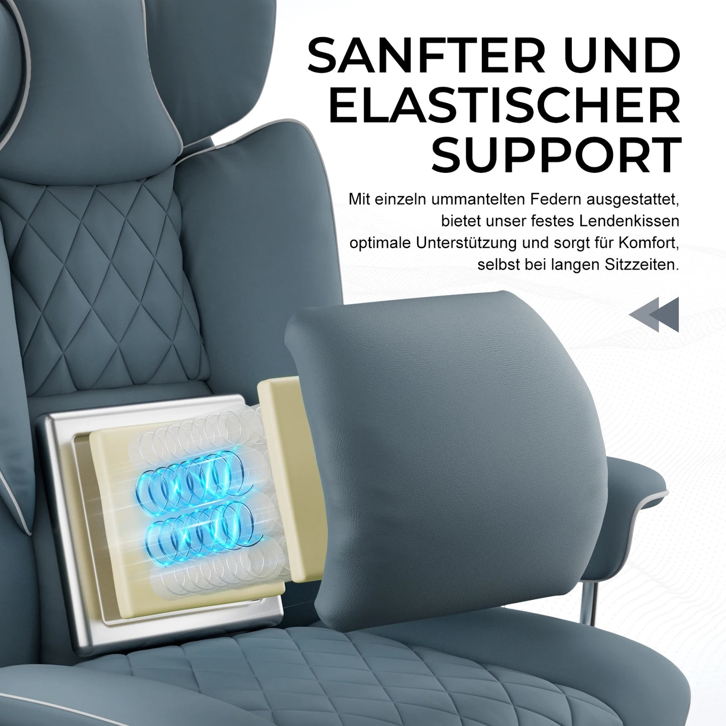 GTPLAYER Gaming chair office chair with pocket spring lumbar support