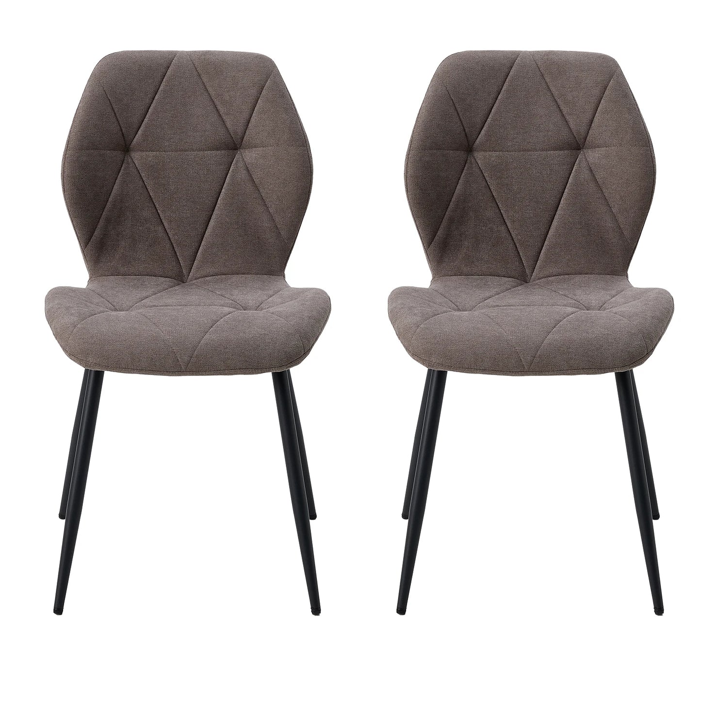 Set of 2/4/6 Modern Dining Chairs Padded Seat Iron Legs Minimalist