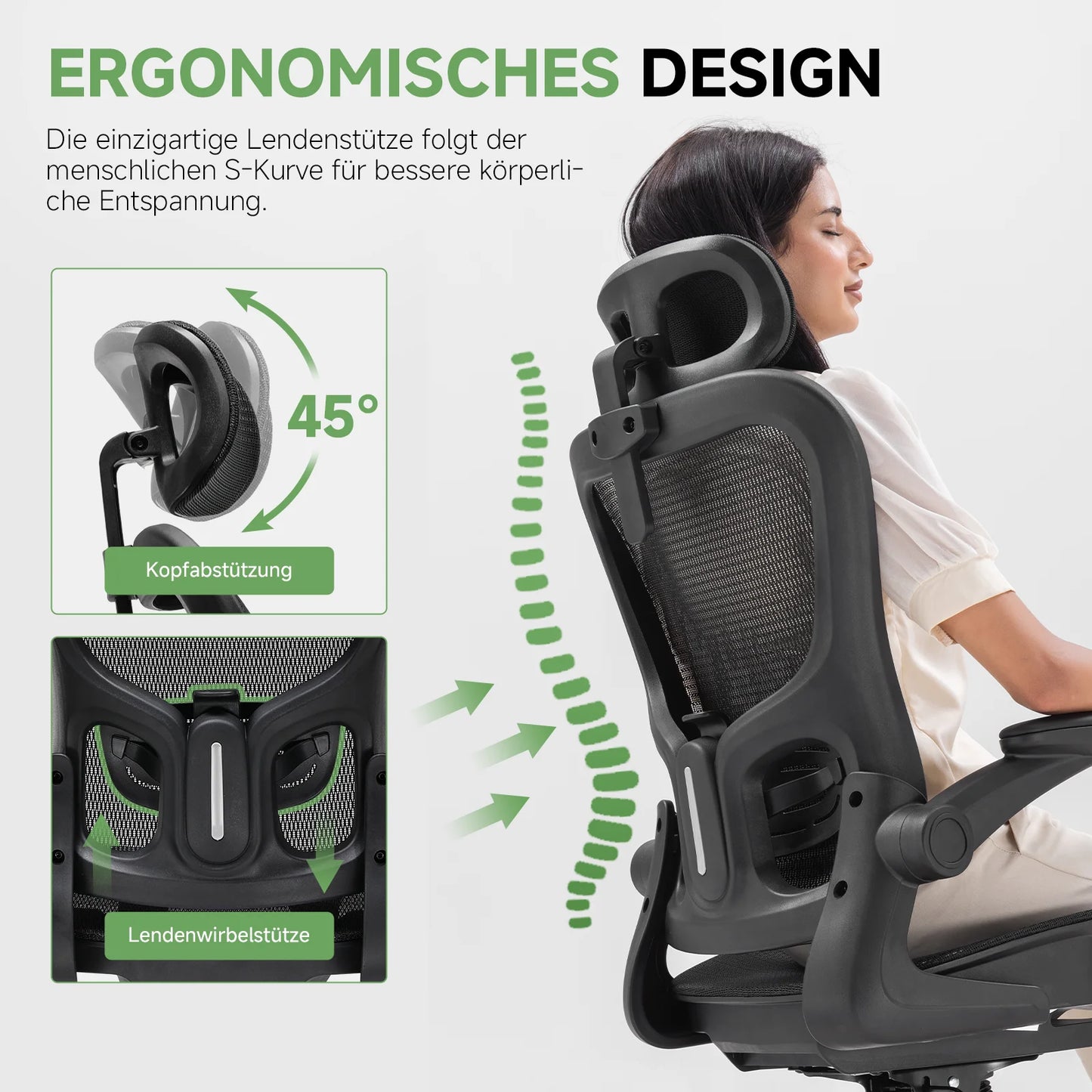 Office chair Ergonomic Adjustable Headrest Desk chair Gaming