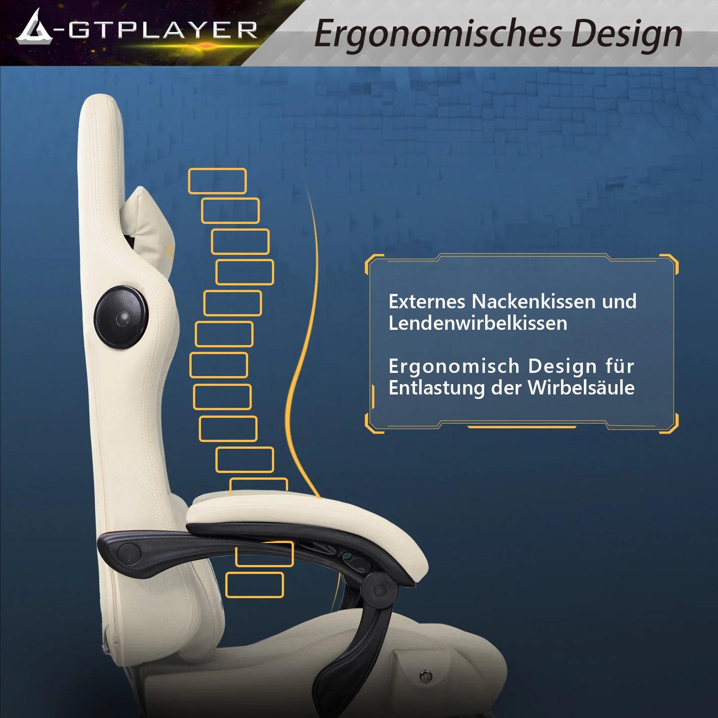 GTPLAYER Gaming chair Ergonomic Gaming armchair Desk chair