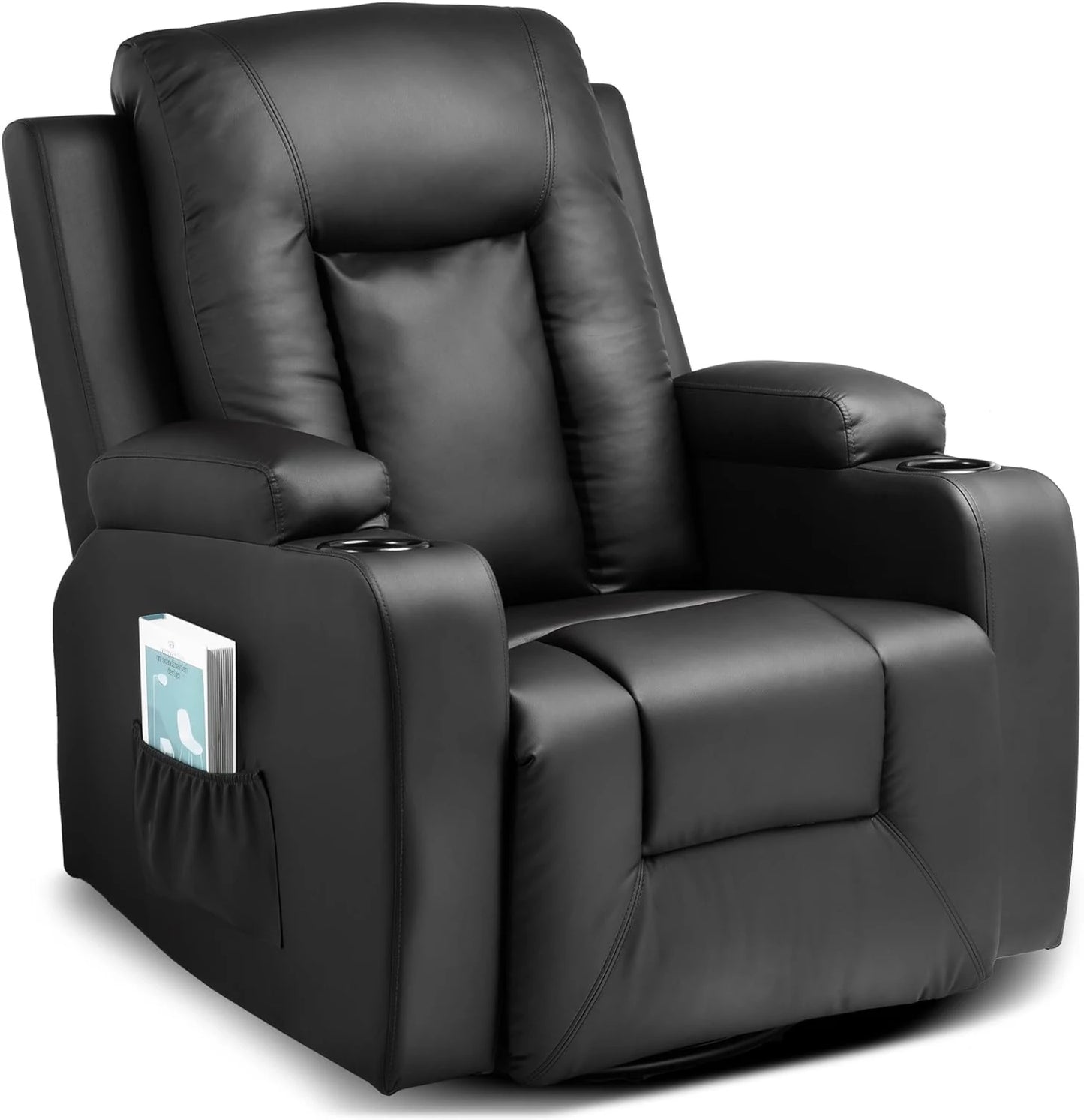 Relax armchair TV armchair with reclining and footrest, Thick backrest