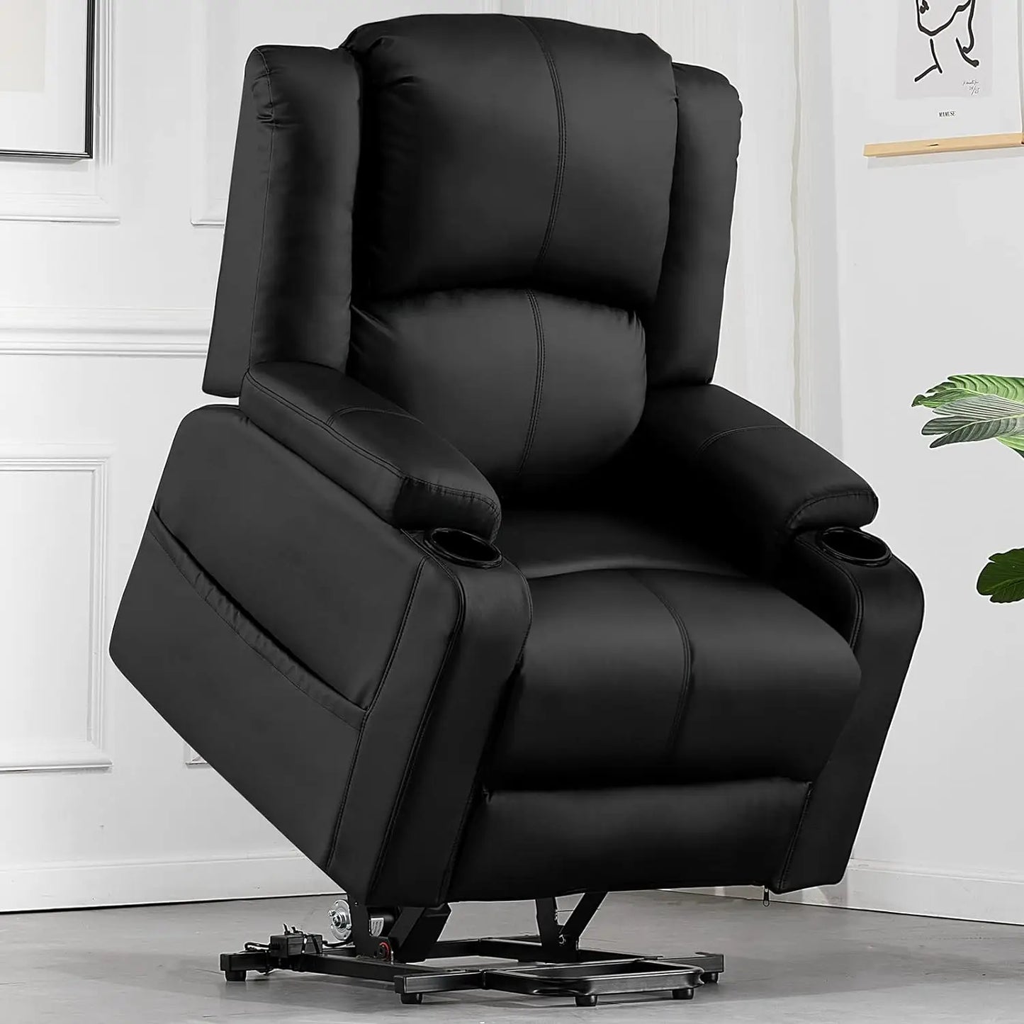 COMHOMA Electric Stand-Up armchair Relax armchair TV armchair Massage armchair with reclining function armchair for the elderly