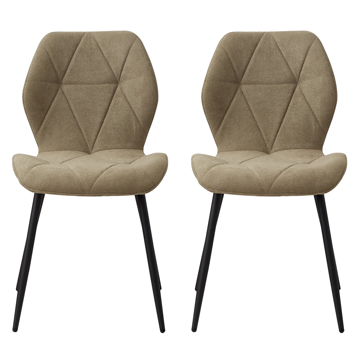 Set of 2/4/6 Modern Dining Chairs Padded Seat Iron Legs Minimalist