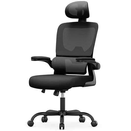 Ergonomic Office Chair Desk Chair with Folding Armrest