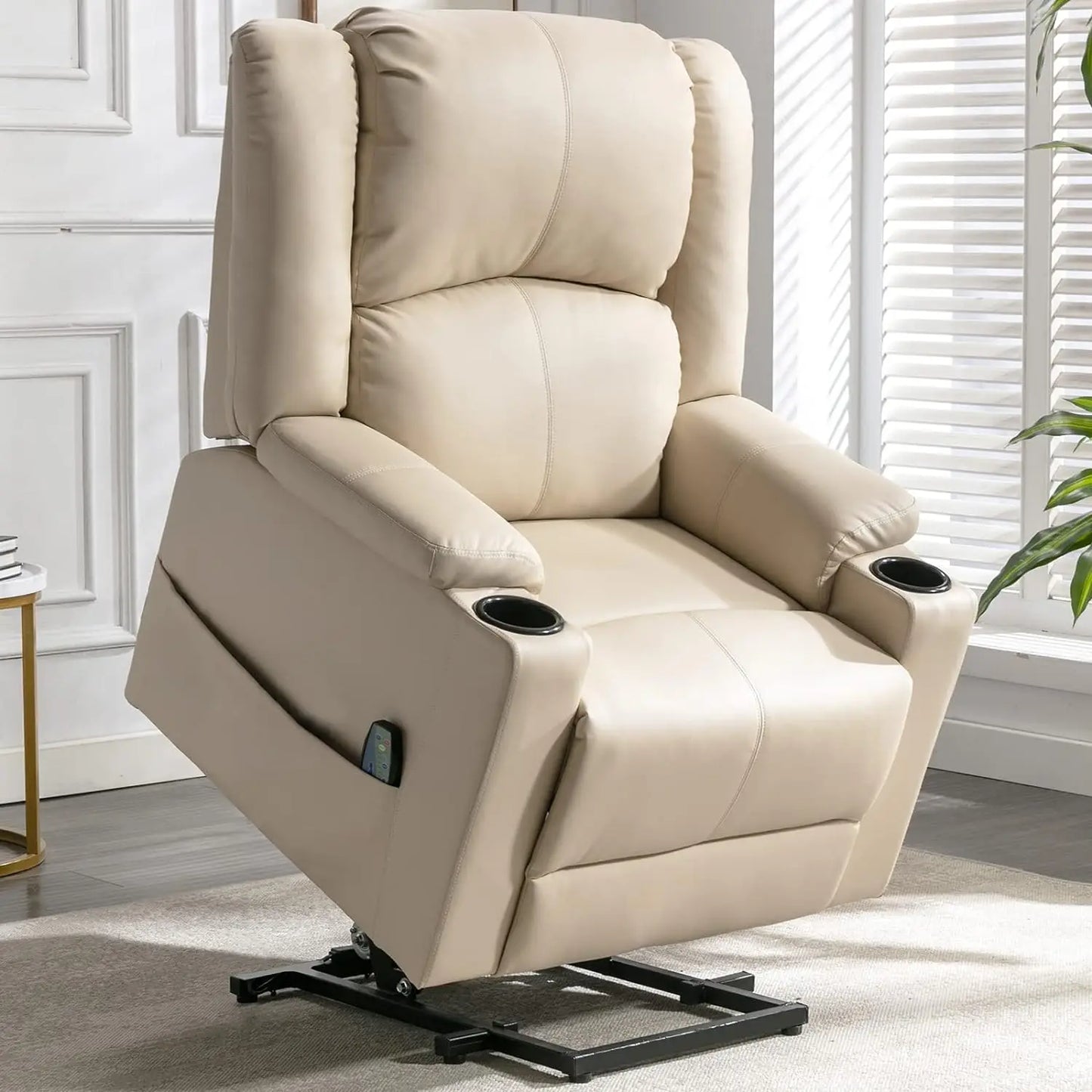 COMHOMA Electric Stand-Up armchair Relax armchair TV armchair Massage armchair with reclining function armchair for the elderly