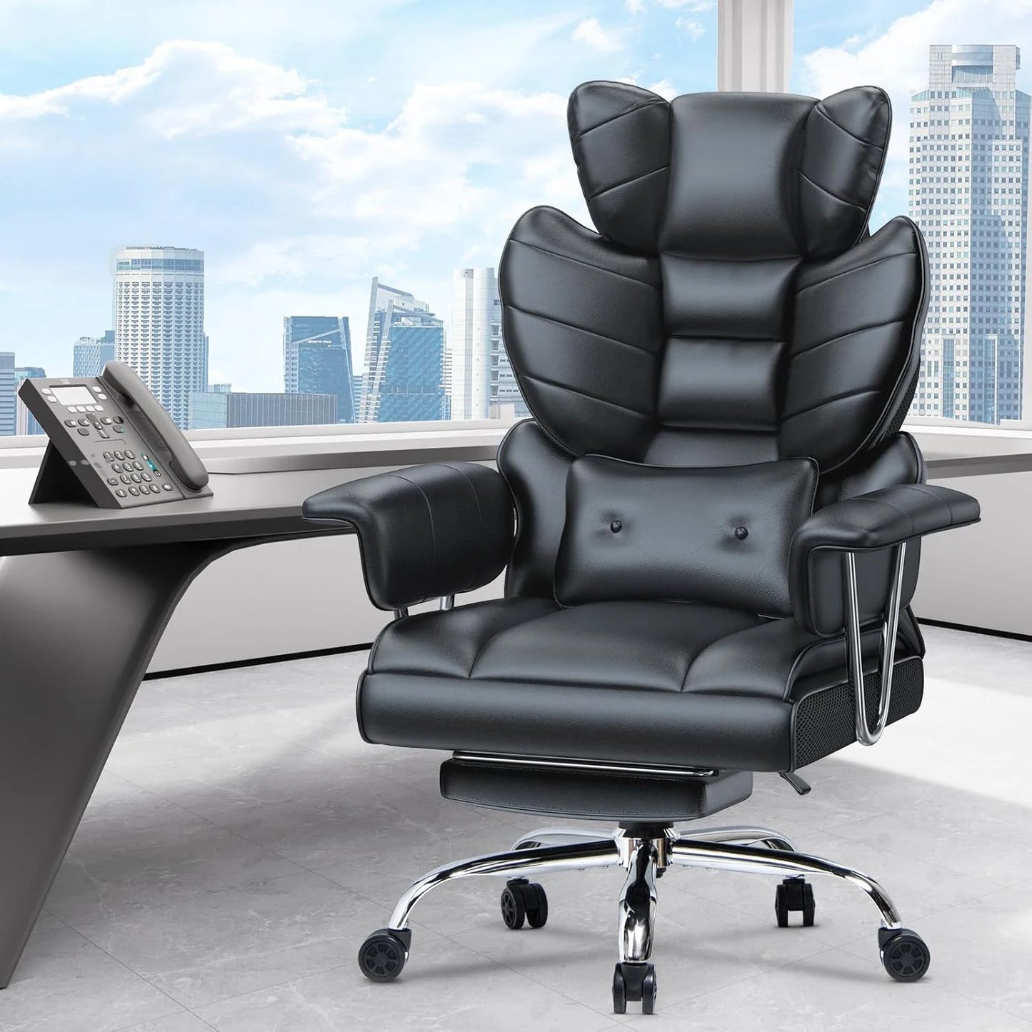 Desk Chairs Ergonomic Office Chair PU Leather