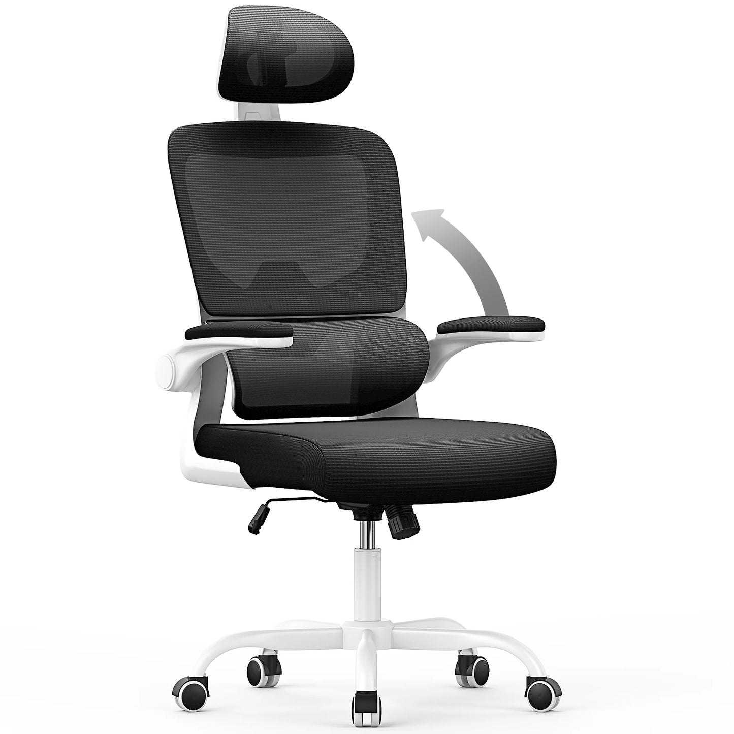 Ergonomic Office Chair Desk Chair with Folding Armrest