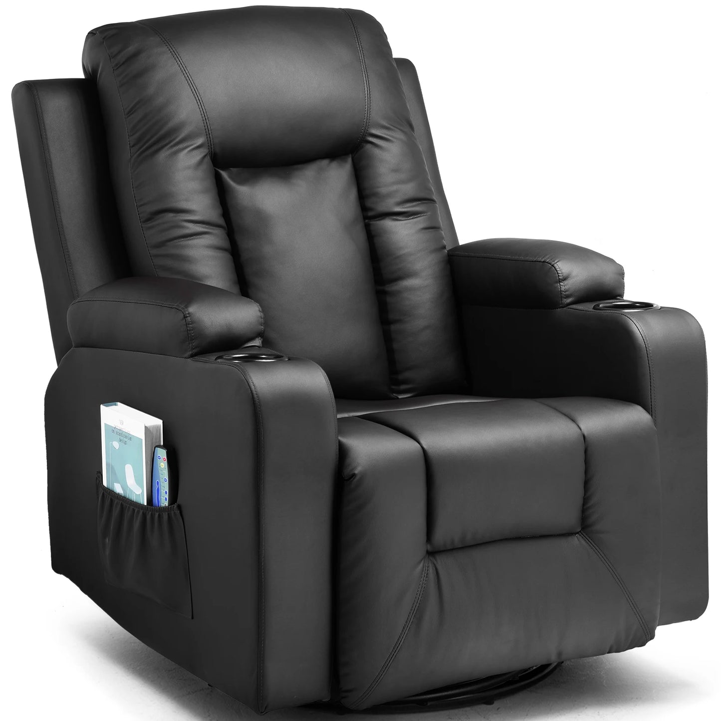 Relax armchair TV armchair with reclining and footrest, Thick backrest
