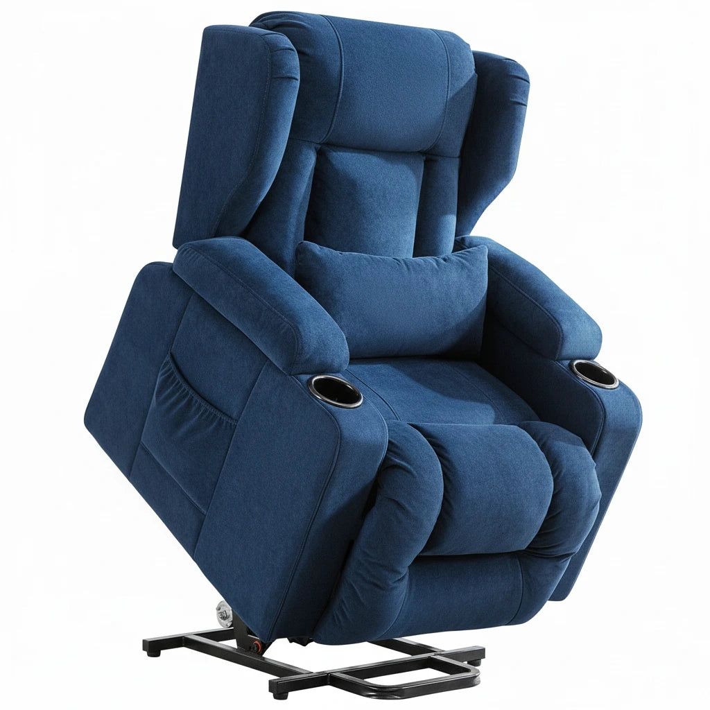 Relax armchair stand-up aid massage armchair with fabric surface electric stand-up