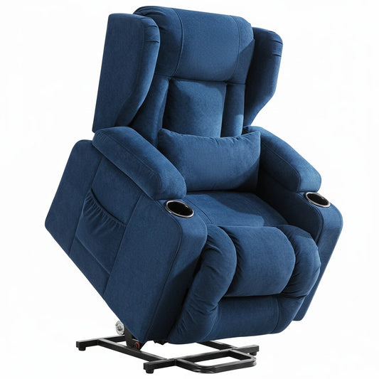 Relax armchair stand-up aid massage armchair with fabric surface electric stand-up