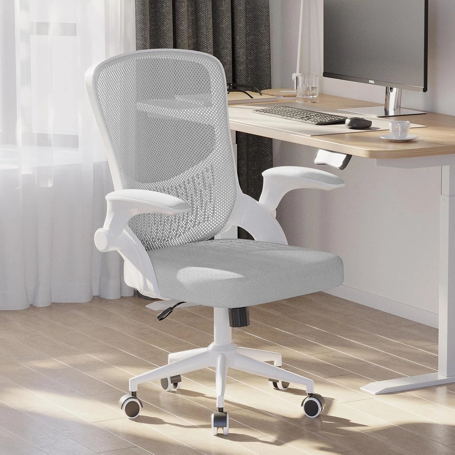 Ergonomic Office Chair Desk Chair with 90 ° Folding Armrests