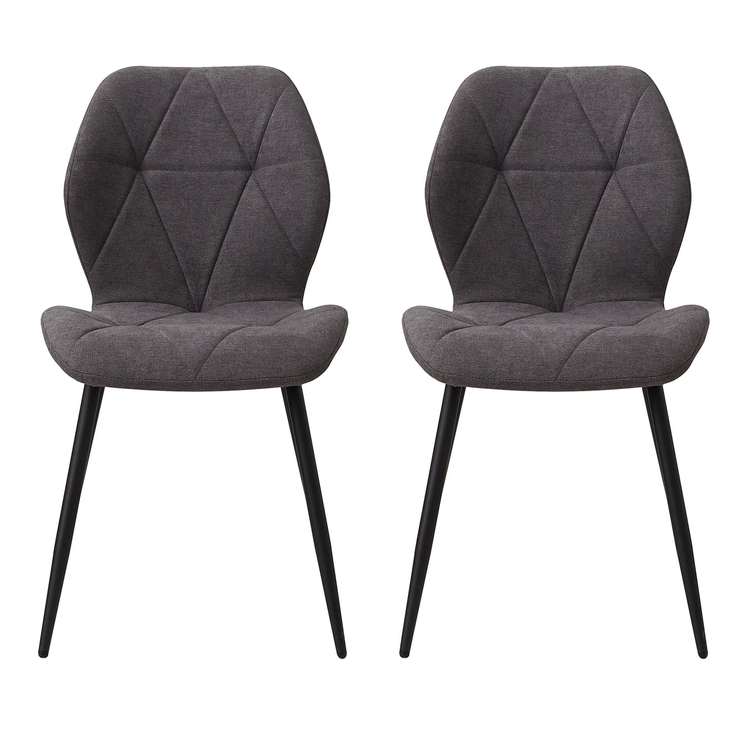 Set of 2/4/6 Modern Dining Chairs Padded Seat Iron Legs Minimalist