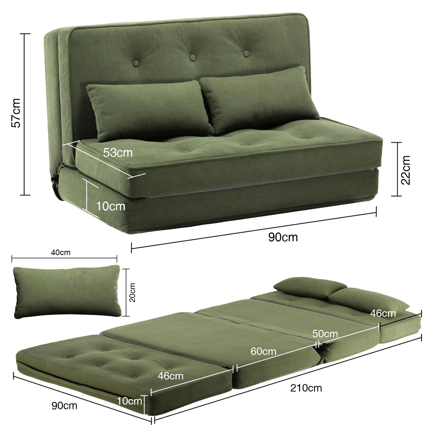 Sofa Couch Sleeping Couch Small Bed  Mini Bed