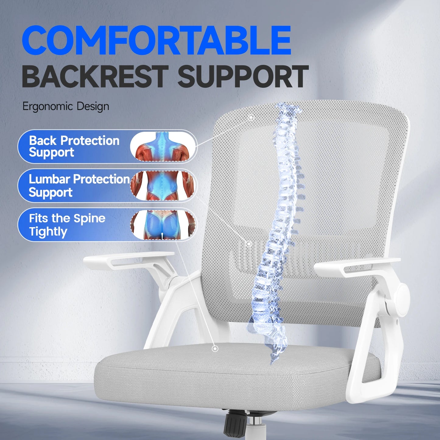 Office Chair Ergonomic with Cushion Lumbar Support