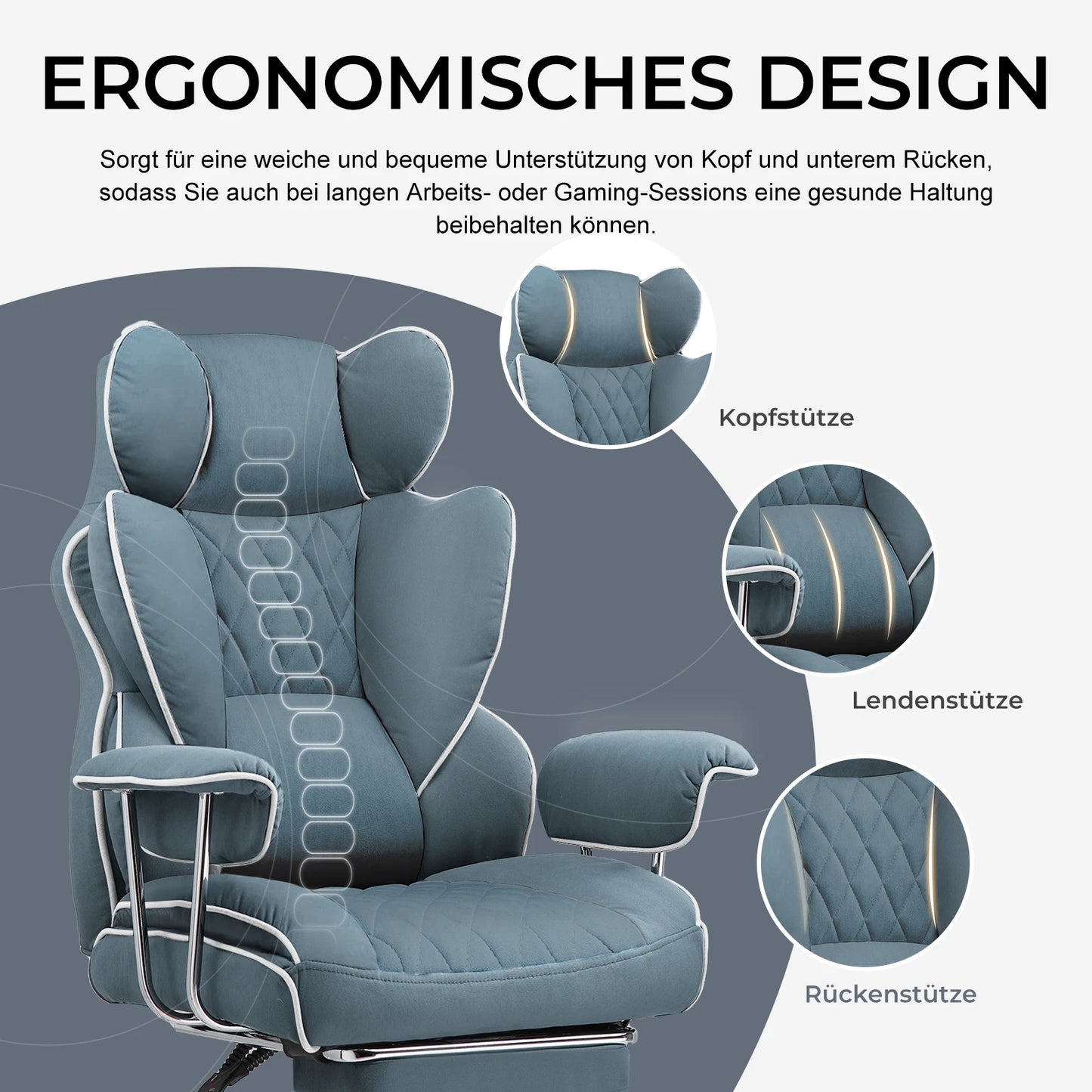 GTPLAYER Gaming chair office chair with pocket spring lumbar support