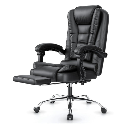 Executive Office Chair with Footrest High Back Desk Chair Ergonomic Recliner