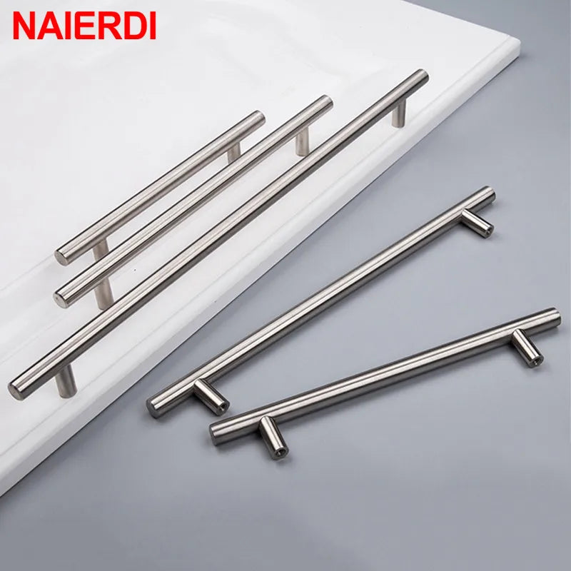 NAIERDI 2" ~ 24'' Stainless Steel Cabinet Handles Diameter 10mm