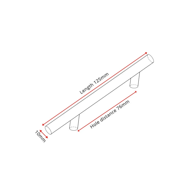 NAIERDI 2" ~ 24'' Stainless Steel Cabinet Handles Diameter 10mm