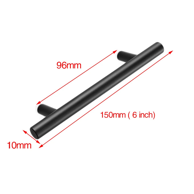 2" ~ 24'' Kitchen Door T Bar Straight Handle Knobs Cabinet Pull Diameter 10mm