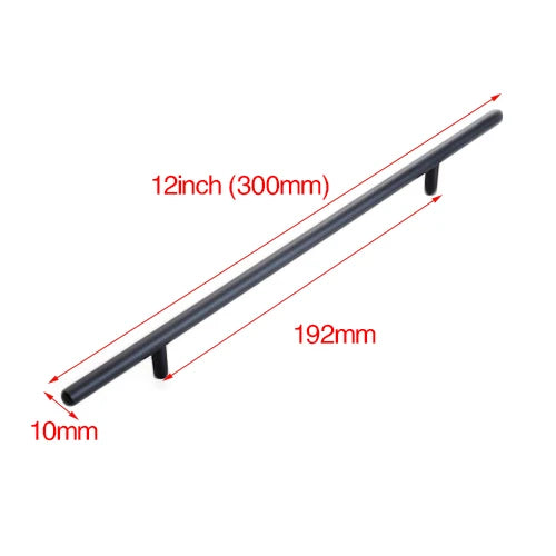2" ~ 24'' Kitchen Door T Bar Straight Handle Knobs Cabinet Pull Diameter 10mm