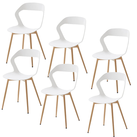 Set of 4 / 6 PCS  Simple Plastic Dining Chairs Living Room