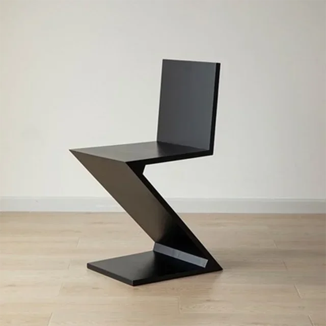 Nordic Light  Solid Wood Z-shaped Chair Designer