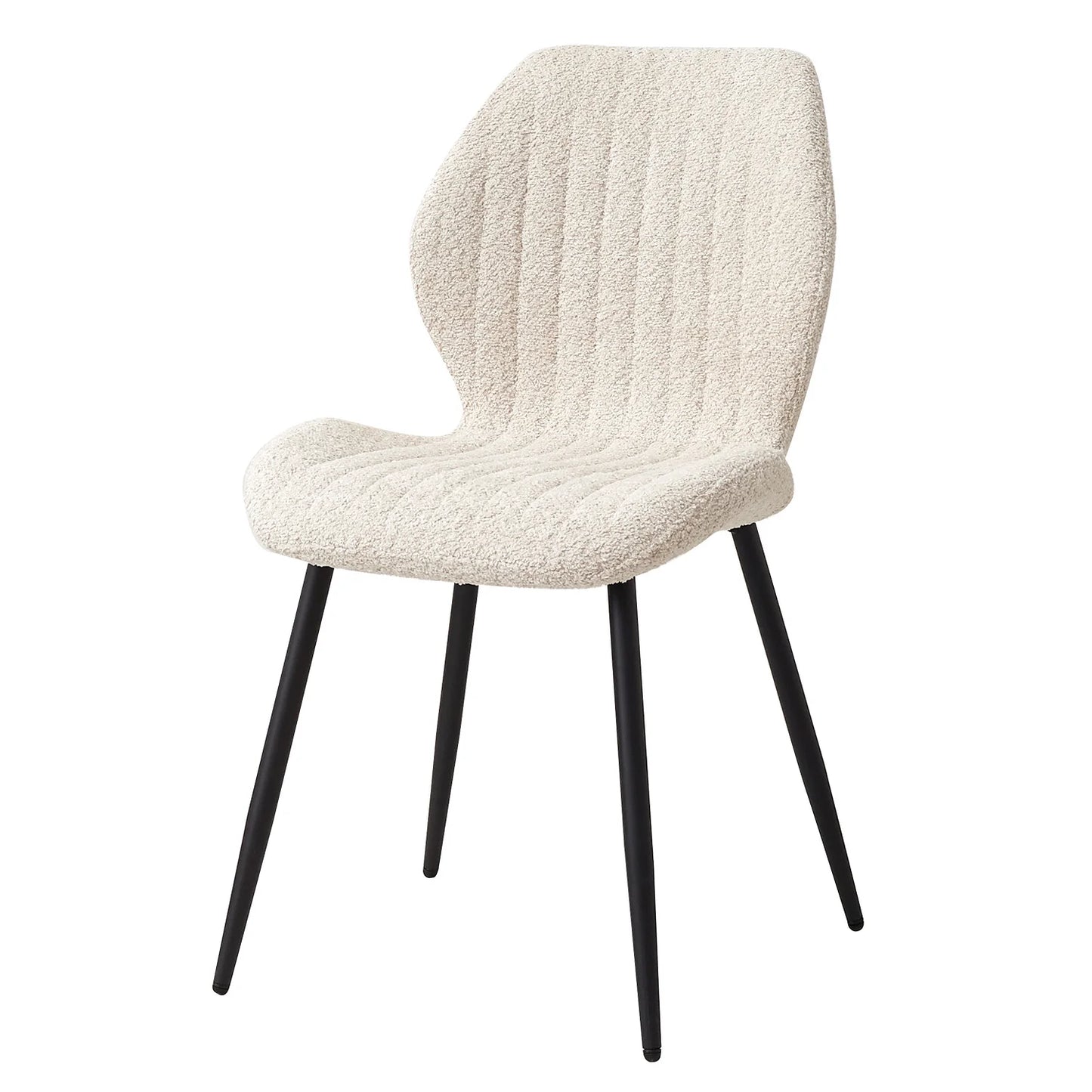 4Pcs/Set Modern Dining Chairs Padded Seat Iron Legs