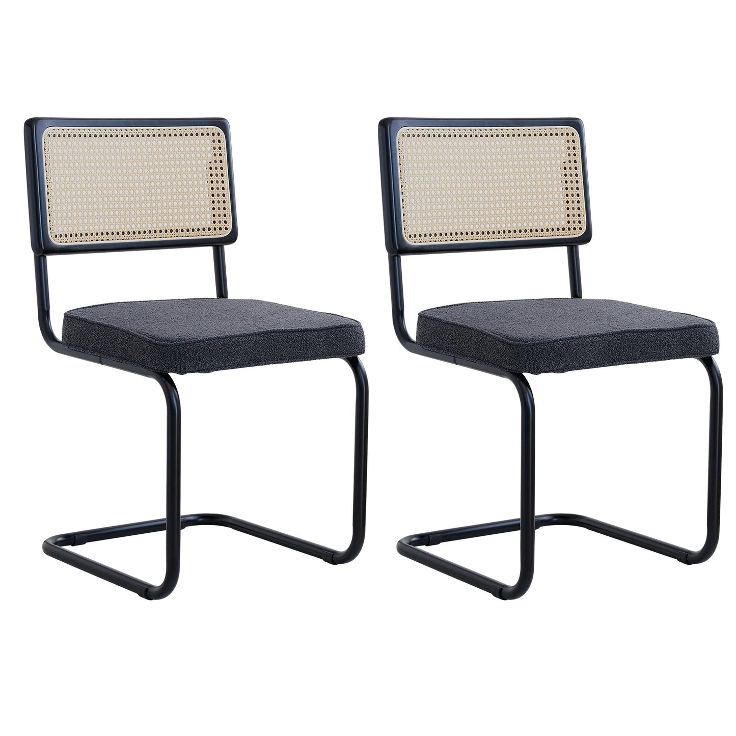 Set of 2/4 Retro Dining Chairs Plastic Rattan Chair Home