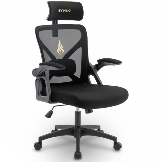 Symino Office Chair With Adjustable Headrest, Armrests, Lumbar Support