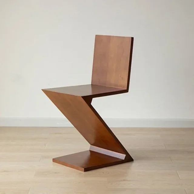 Nordic Light  Solid Wood Z-shaped Chair Designer