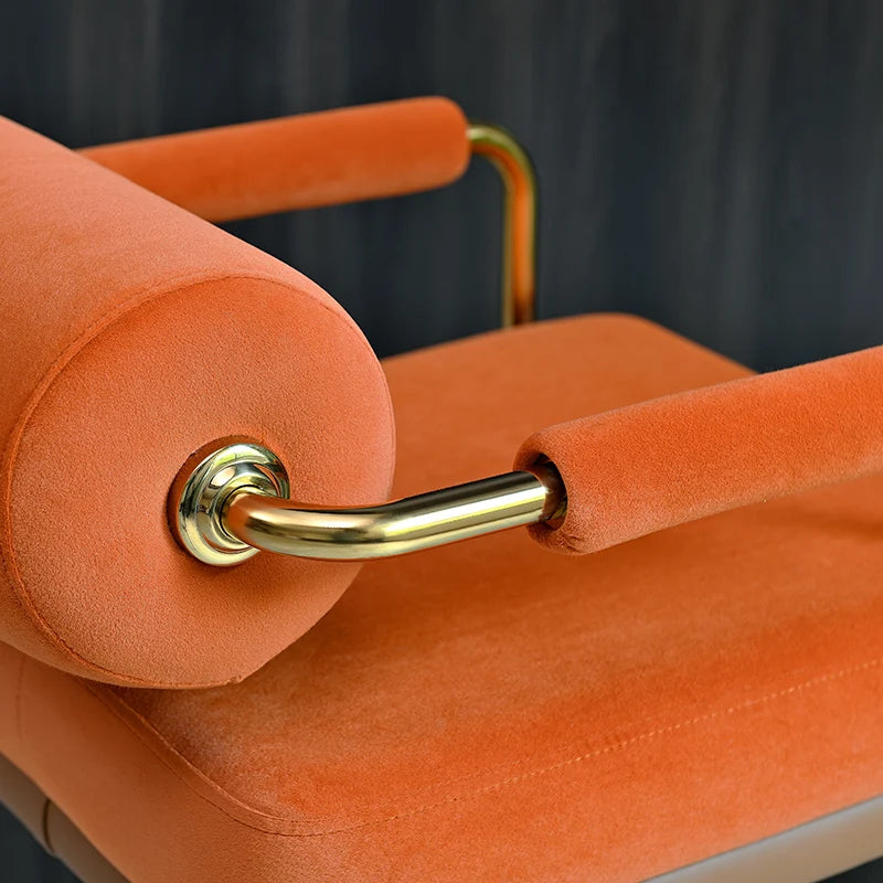 Modern Luxury Bar Stools with Backrest and Gold Base