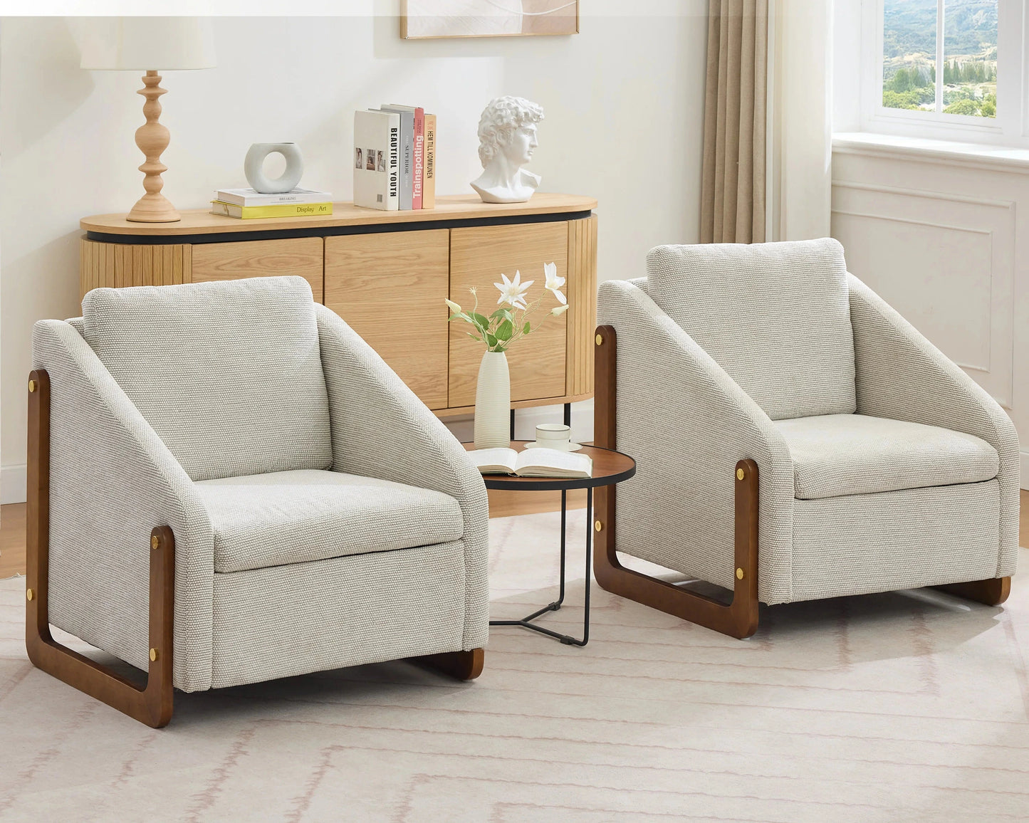 Okwish Relax armchair dining chair with wood