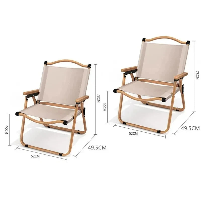 4/2/1PCS-khaki Camping Chair Portable Outdoor Chair Aluminum