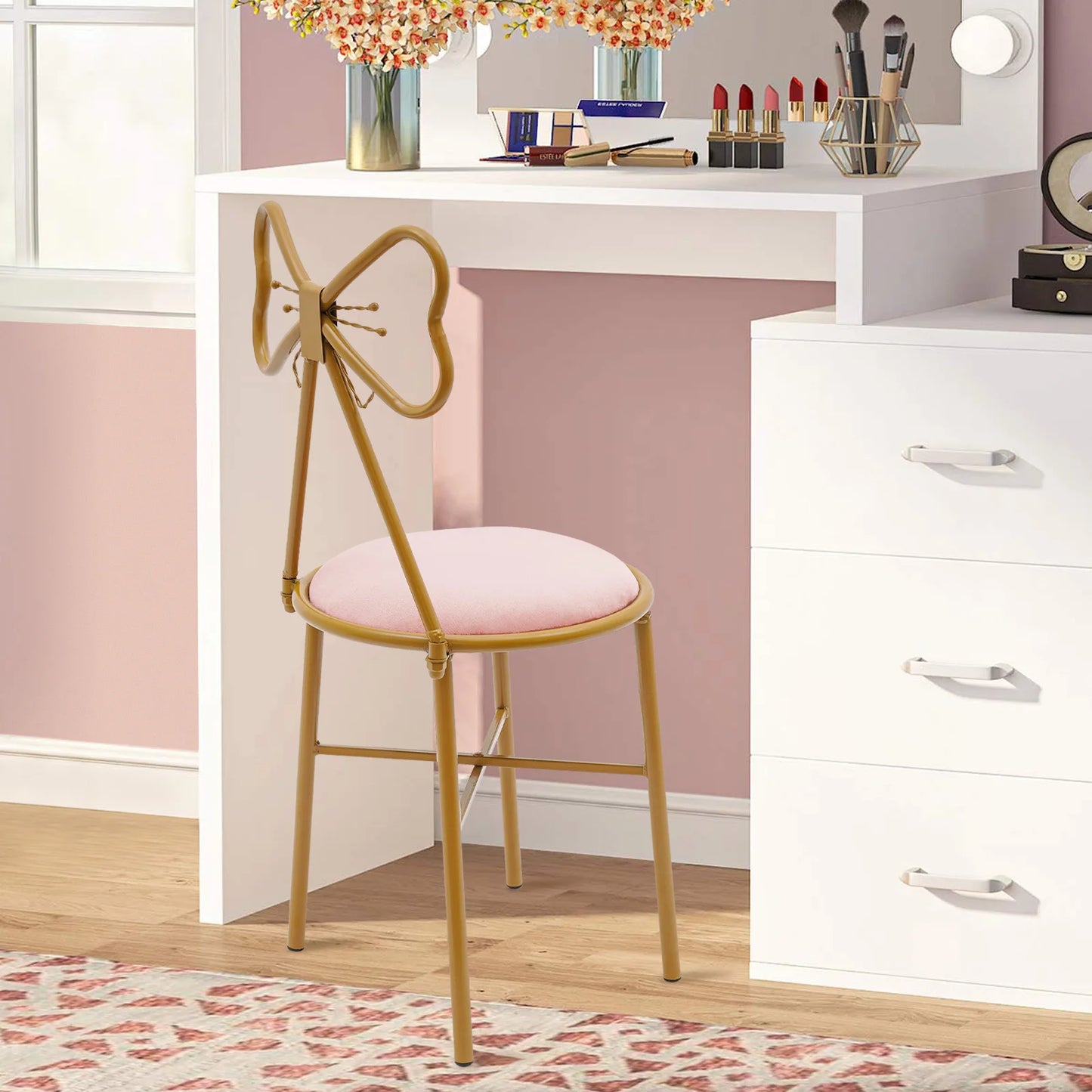 Butterfly Bow Tie Vanity Chair Modern
