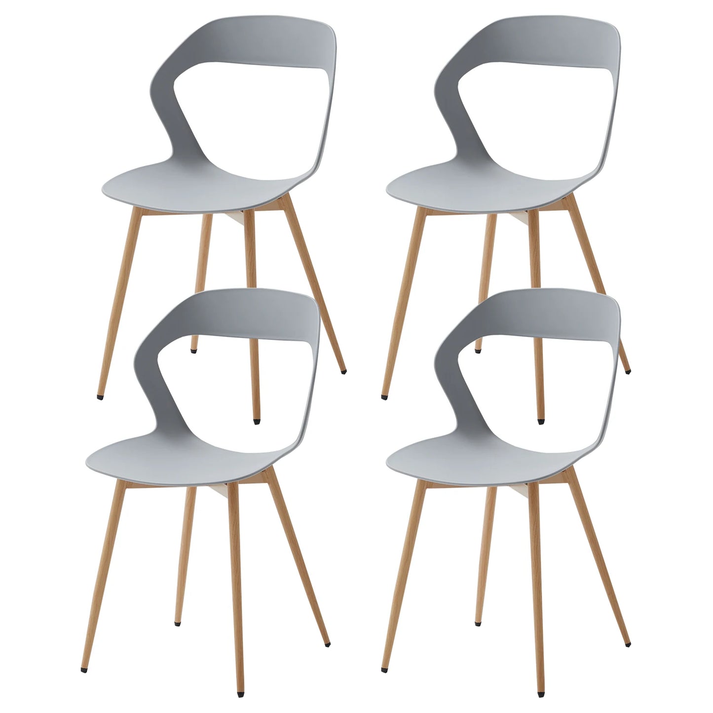 Set of 4 / 6 PCS  Simple Plastic Dining Chairs Living Room