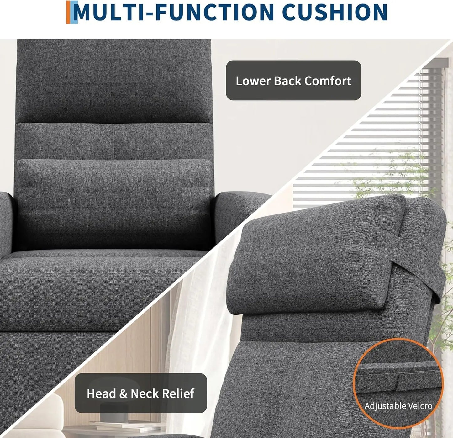 Electric relaxation Massage chair with heating function, adjustable armrests