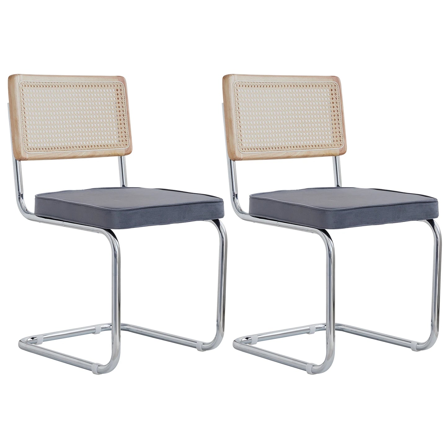 Set of 2/4 Retro Dining Chairs Plastic Rattan Chair Home