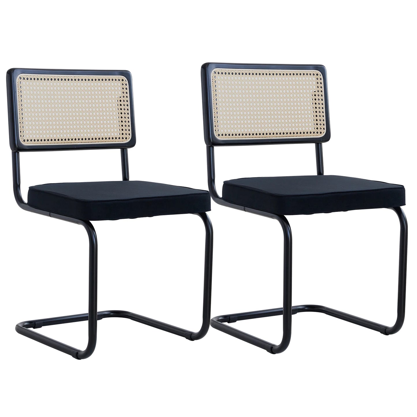 Set of 2/4 Retro Dining Chairs Plastic Rattan Chair Home