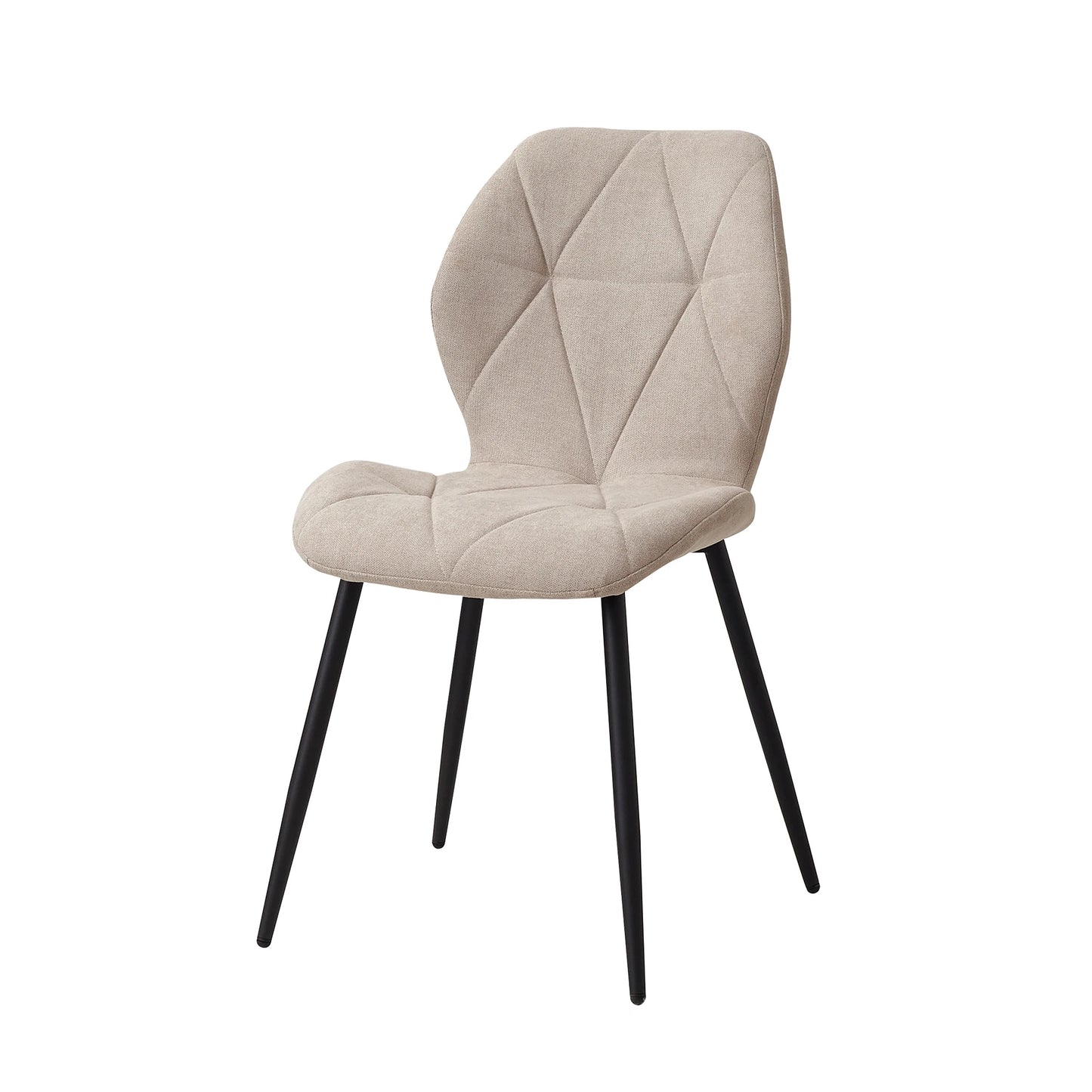 Set of 2/4/6 Modern Dining Chairs Padded Seat Iron Legs Minimalist