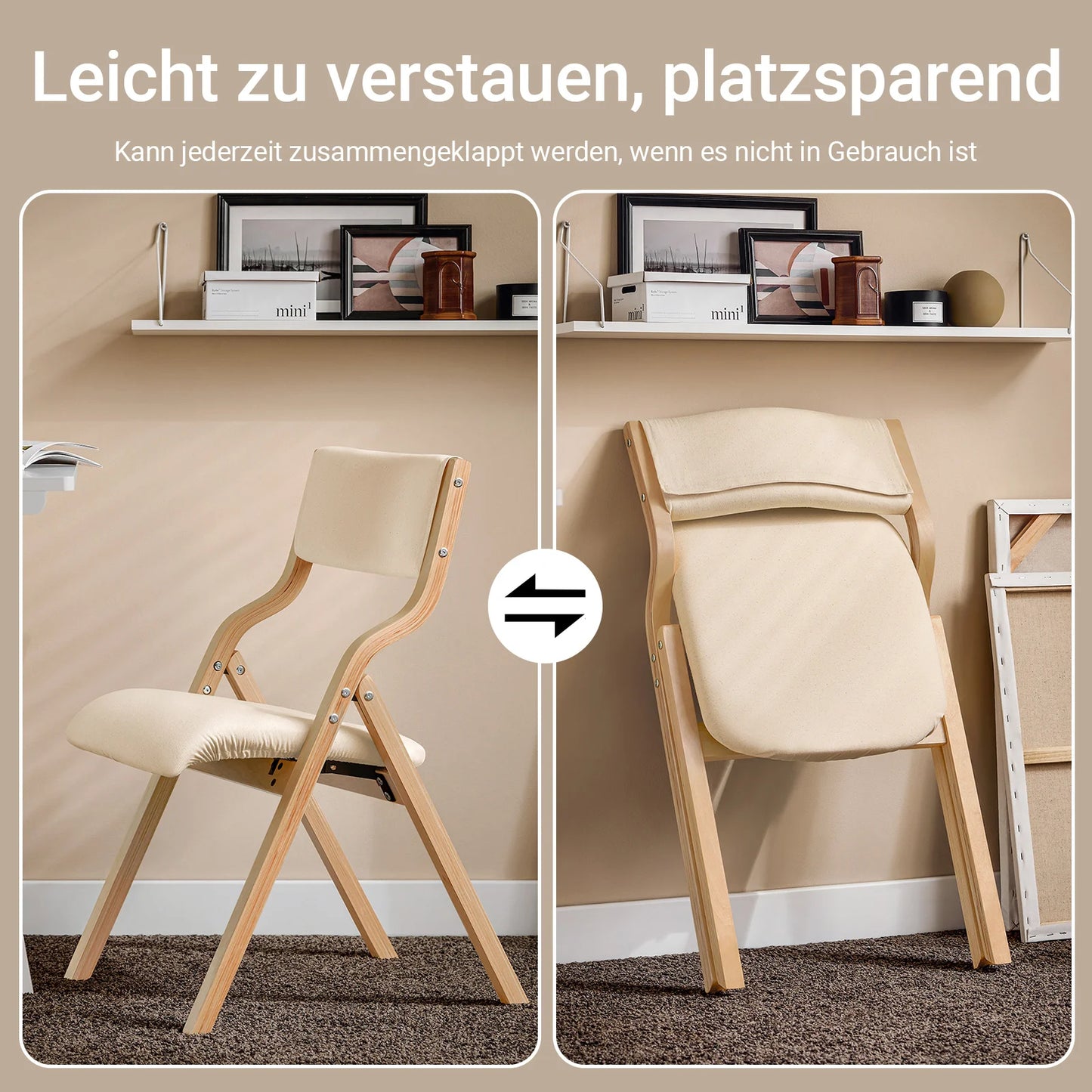 2 PCS - Wooden Chairs Kitchen and Dining Room