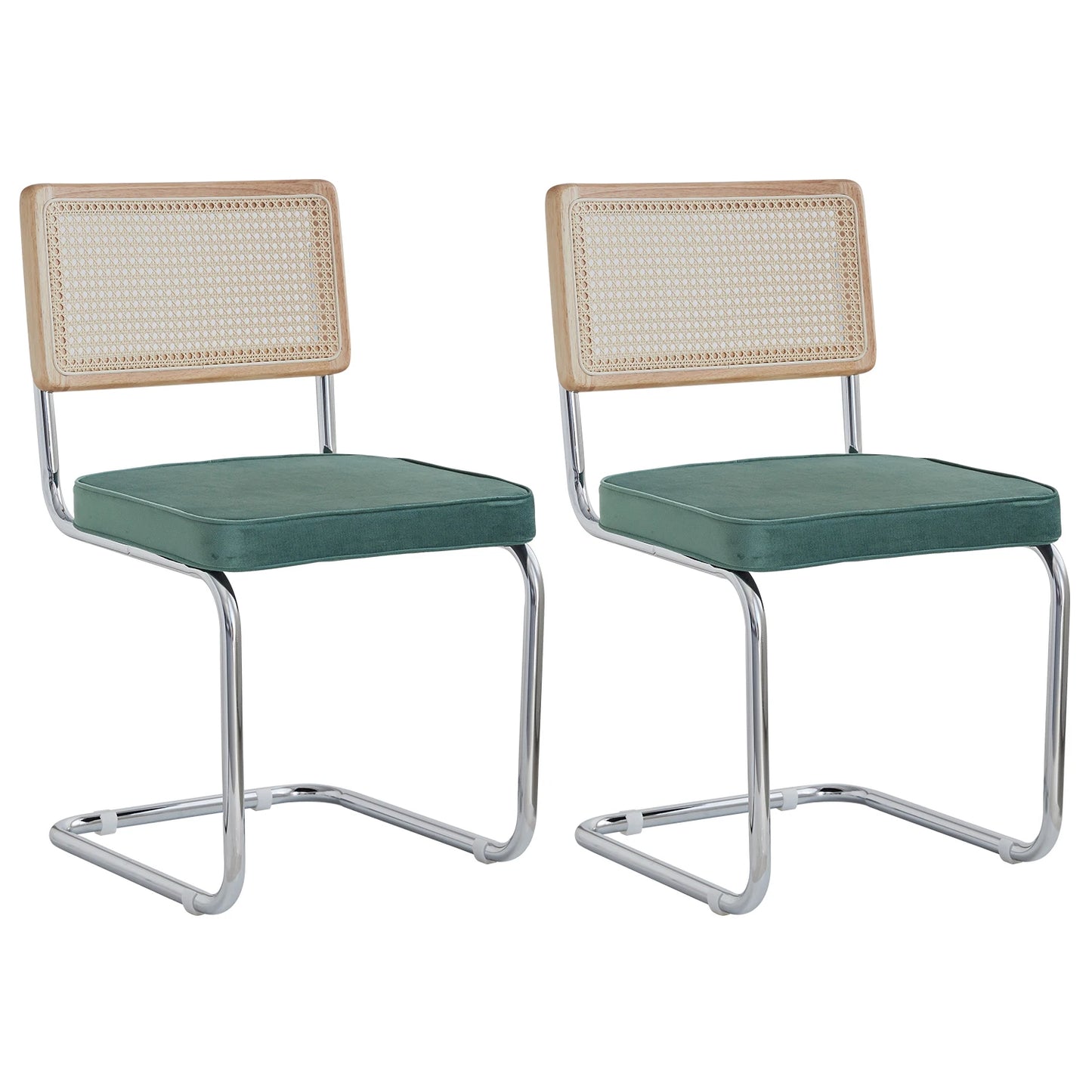 Set of 2/4 Retro Dining Chairs Plastic Rattan Chair Home
