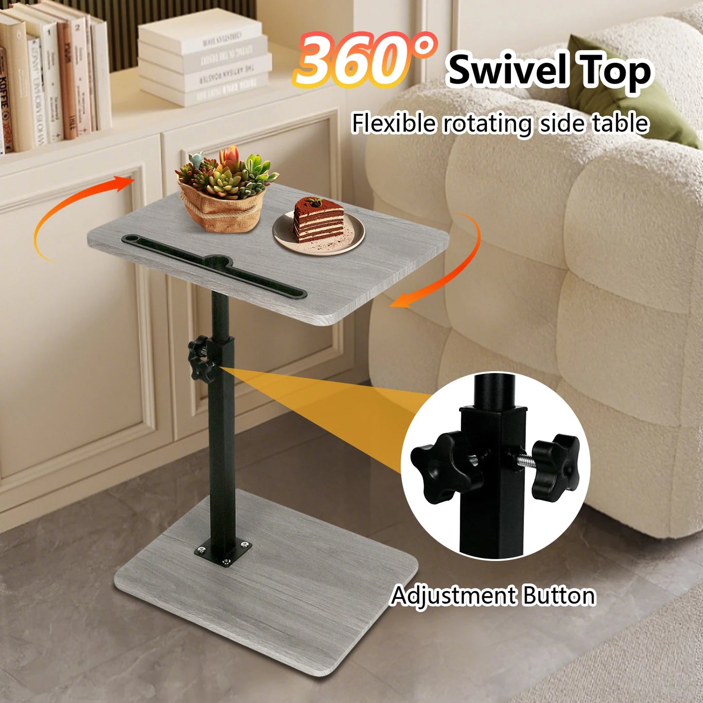 C Shaped Living Room Side Table Sofa