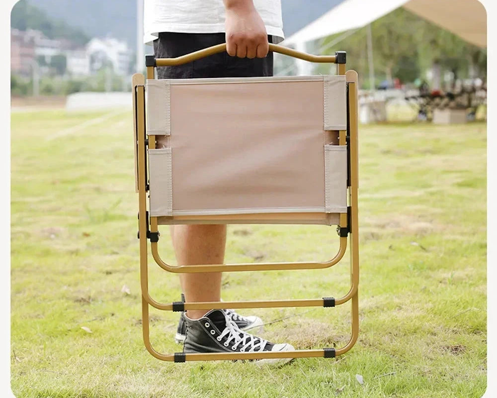 4/2/1PCS-khaki Camping Chair Portable Outdoor Chair Aluminum