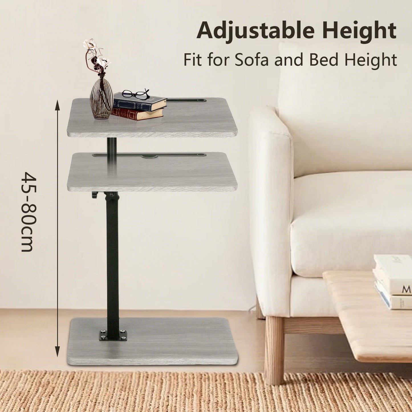 C Shaped Living Room Side Table Sofa
