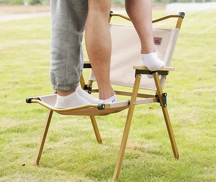 4/2/1PCS-khaki Camping Chair Portable Outdoor Chair Aluminum